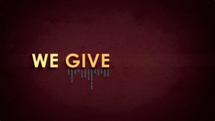 'We Give' Series Graphic